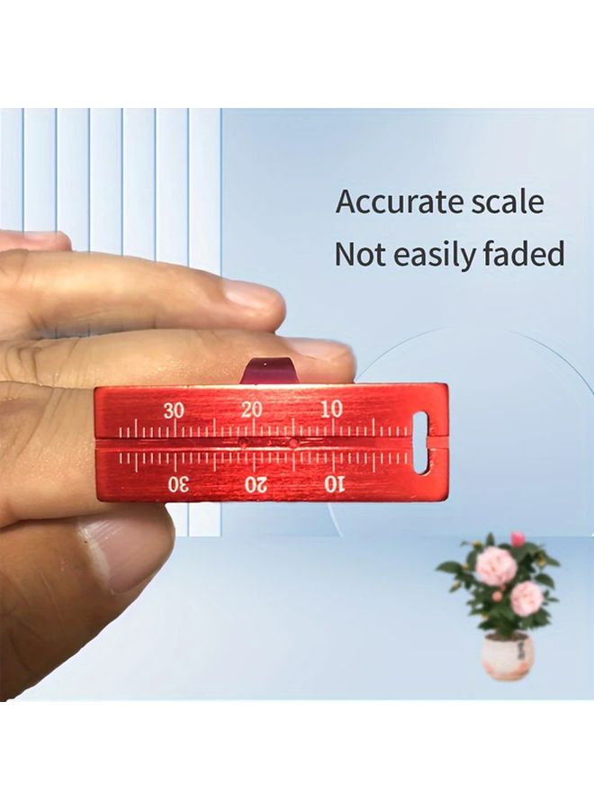 Red Dental Measuring Scale Aluminum Alloy Root Canal Measurement Tool - Image 3
